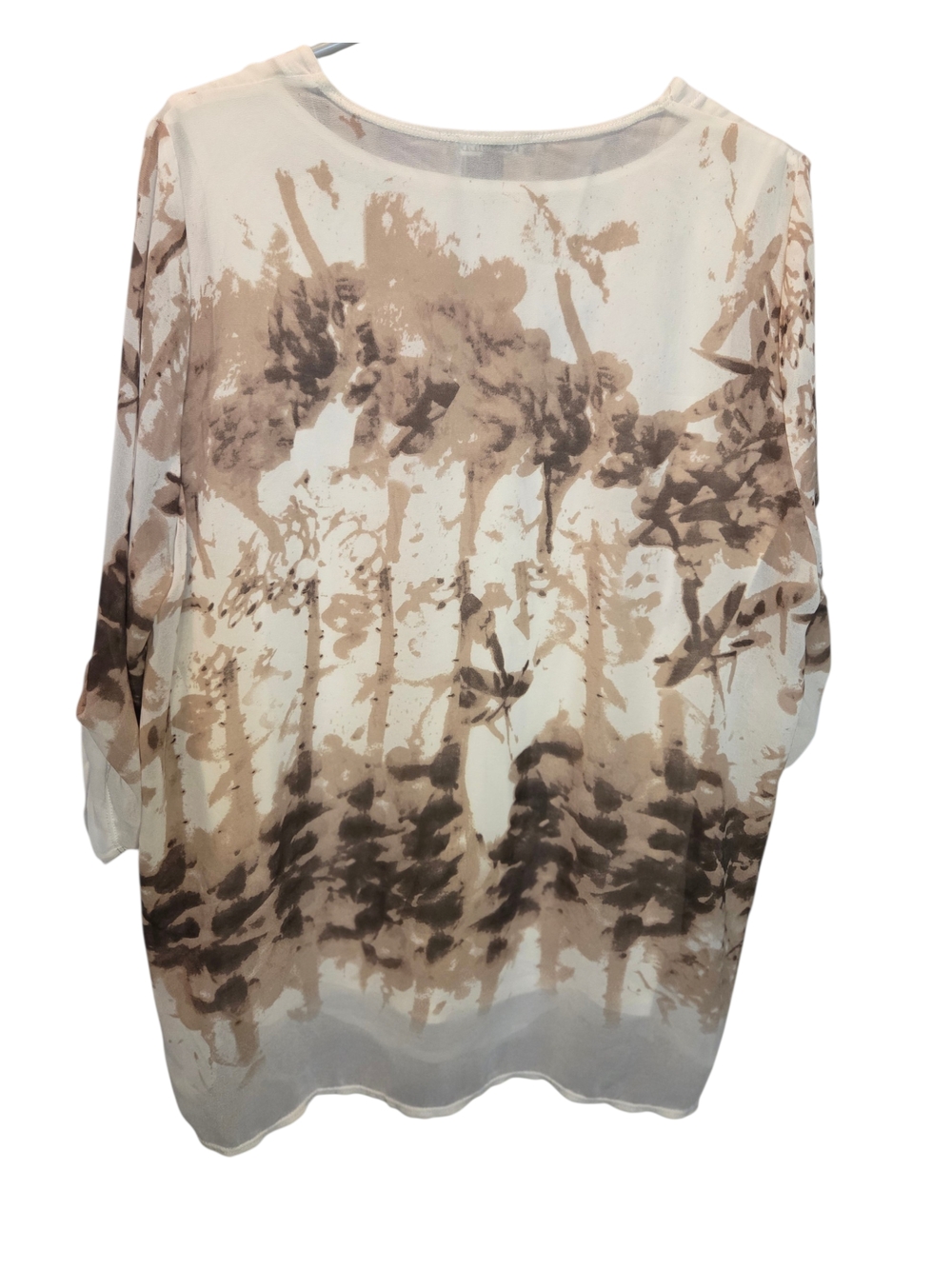 Picadilly Elegant "Tie-Dye" Style Keyhole Blouse - Picture 2 of 6